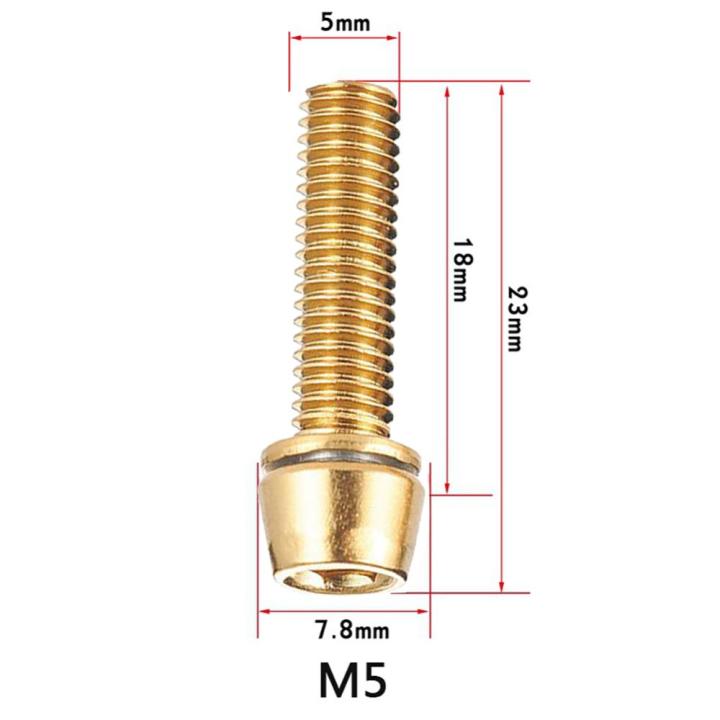 enlee-สกรูสแตนเลสยึดก้านจักรยาน-mtb-สกรูมือจับจักรยานเสือภูเขาชุบไทเทเนียมน้ำหนักเบาอะไหล่จักรยาน