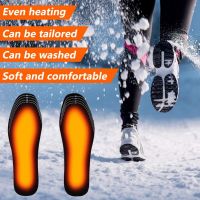 【CW】 USB Heated Shoe Insoles Heating Insole Warm Electric Foot Warming Feet Warmer Outdoor