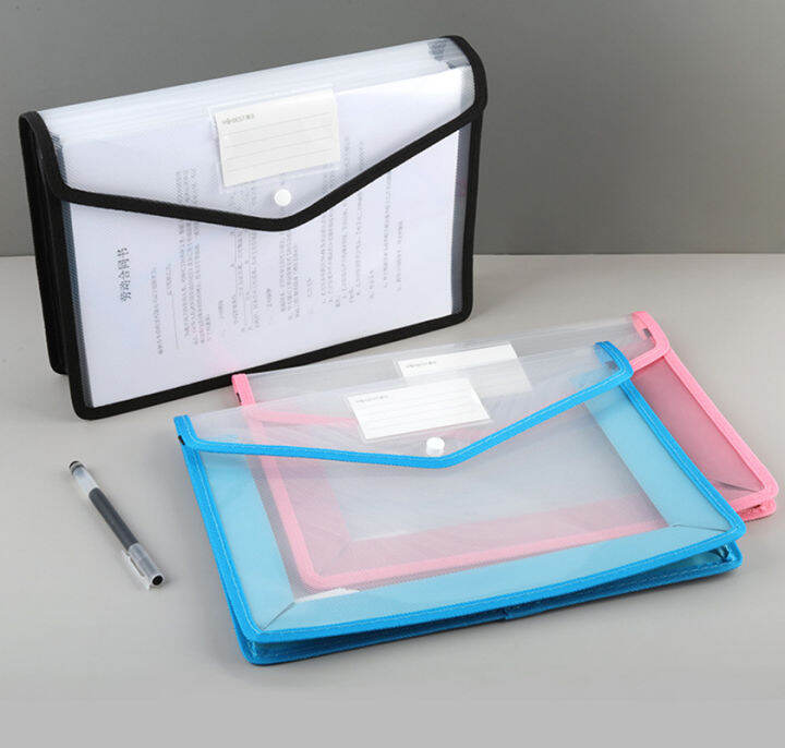 pp-material-file-bag-three-dimensional-snap-pockets-transparent-document-bag-large-capacity-student-file-bag-horizontal-stereo-file-bag