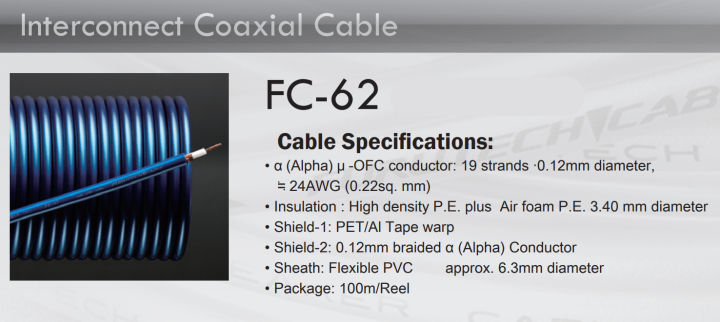 ของแท้-100-สาย-furutech-fc-62-สายสัญญาณตัดแบ่งขายราคาต่อเมตร-เลือกความยาวได้-ร้าน-all-cable