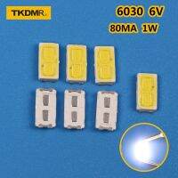 Tkdmr 50ชิ้น/ล็อต6030 Led แบบ Smd 6V 1W สีขาวเย็นสำหรับลูกปัดนำไฟด้านหลังทีวี