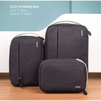 NP พร้อมส่ง  Cozy Storage Bag กระเป๋าเก็บอุปกรณ์เสริมดิจิตอลกระเป๋ากล่องเก็บแบตเตอรี่กล่องสาย USB Organizer กระเป๋าถือ อุปกรณ์คอม