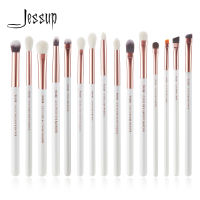 Jessup Makeup Brushes Kit 15Pcs Pearl WhiteRose Gold pinceaux maquillage Cosmetis Tools Eyeliner Shader Concealer Pencil T217