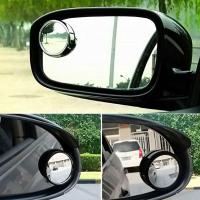 【cw】2pcs Car Rearview Mirror Round Blind Spot Mirror 360 Degree Rotating Car Wide-angle Small Round Frame Auxiliary Mirror ！