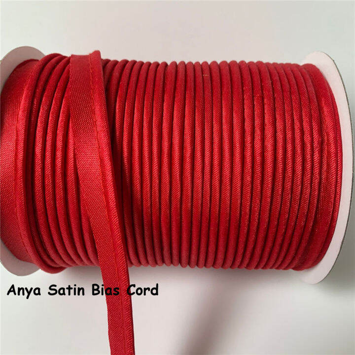 【JH】12mm 64Warm Colors Satin Bias Cord piping cord handmade DIY Garment