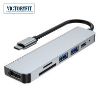 Type C to HDMI-compatible 4K Adapter With TF SD Card Reader USB 3.0 HUB Splitter for MacBook Air Pro 13 Accessories Laptop Hab