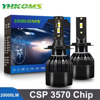 [Hot K] YHKOMS H4 LED H7 LED 20000LM H1 H8 H9 H11 9005 HB3 9006 HB4 9012รถ LED หลอดไฟอัตโนมัติไฟตัดหมอกรถยนต์ไฟหน้า6000K