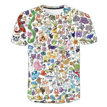 Pokemon kawaii cartoon anime T-shirt joint name short-sleeved