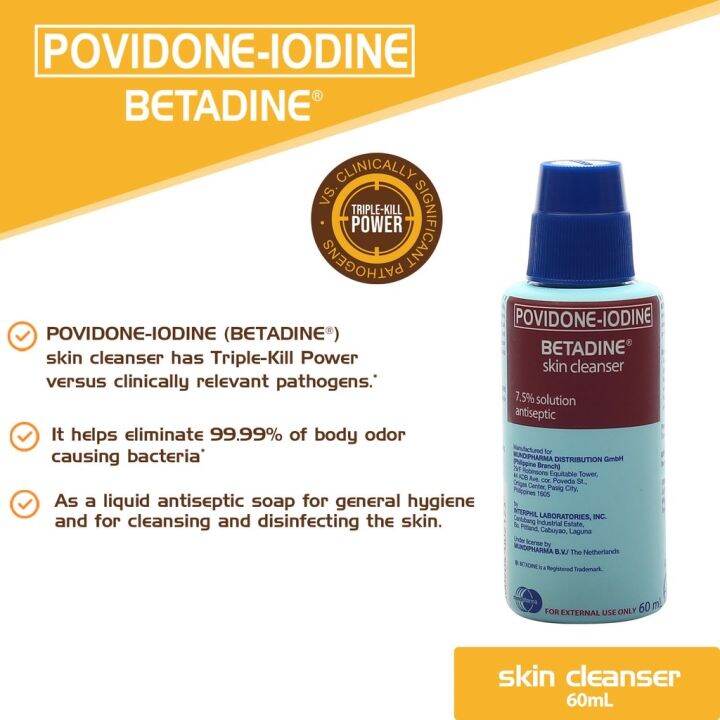 Betadine Povidone Iodine Skin Cleanser Ml Lazada Ph