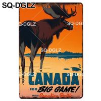 Lupeishop Vintage CANADA ป้ายโลหะ Retro Wall Decor สำหรับ Home Plaque โปสเตอร์โลหะผับบาร์ Decor Art Painting