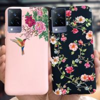 Nesaeronaldo เคสกันกระแทกสำหรับ Vivo X60 Pro Plus เคสโทรศัพท์ TPU นิ่มลายดอกไม้สวยงามสำหรับ VIVO V21E V21 X60 5G X60Pro V2056A Coque Etui