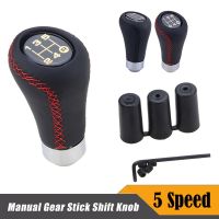 5 Speed Universal Manual Gear Shift Knob Leather Wrapped Shifter Lever Weaving Style Fit For VW TOYOTA Car Accessories