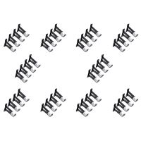 40 Pack Single Curtain Rod Brackets for Drapery Rod Aluminum Alloy Heavy Duty Curtain Rod Holders (Black)