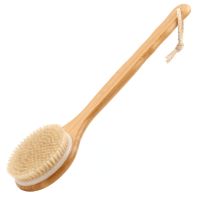 Natural Bristle Bath Brush Exfoliating Beauty Body shower Brush Portable Travel Massage Horse Hair Wooden Dry Brush