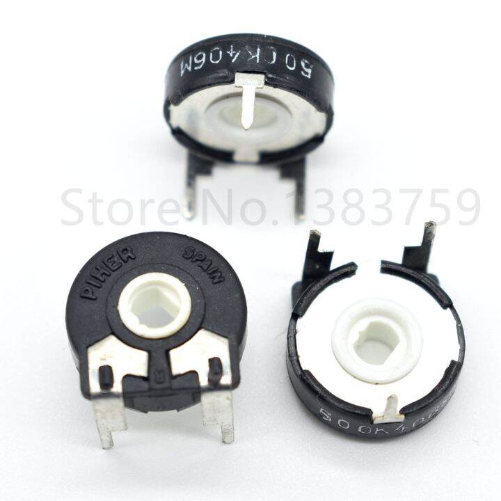 5pcs-variable-resistor-pt15-500k-504-horizontal-elliptical-hole-adjustable-potentiometer