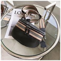 Wide Strap Women Crossbody Bags High Quality Real Cowhide Leather Shoulder Bag Black Designer Female Chest Bag