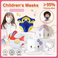 [1-13ปี] 10ชิ้นเด็ก แมสเด็ก3d Facemask KF94 Masker 3d สามมิติ 3-Ply Masker บางการ์ตูน Masker นักเรียน Breathable Masker PM2.5