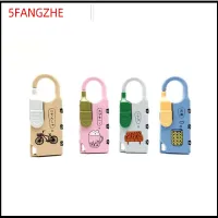 5FANGZHE สังกะสีอัลลอยด์ ล็อคด้วยรหัสผ่าน3หลัก สีแบบสุ่ม ป้องกันการโจรกรรม ล็อคซิปกระเป๋าเป้สะพายหลัง แบบพกพาได้ กุญแจล็อคกุญแจ ชุดล็อคกระเป๋าเดินทาง การเดินทางการเดินทาง