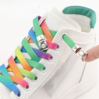 Colorful Flower Magnetic Lock Shoelaces Without ties AF1/AJ Elastic laces Sneakers Kids Adult 8MM Thick Sports No tie Shoelace