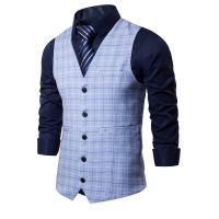 Classic Suit Vest Men Slim Fit Breasted Vest Waistcoat Mens Business Wedding Tuxedo Vest Gilet Homme