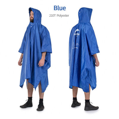 Naturehike 3 In 1 Multifunction Hiking Raincoat Portable Ultralight Folding Rain Poncho Rainproof For Outdoor Camping Daily