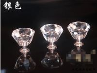 ✐▣⊕ Table doorknob acrylic transparent crystal single crystal handle holes