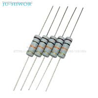 ☊❁◊ 20pcs 3W 5 Metal Oxide Carbon Film Resistor 10 22 33 47 51 62 75 82 91 100 220 470 1K 10K 100K 2.2 4.7 22 47 100 220 470 R ohm