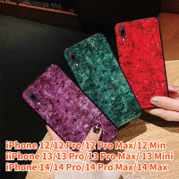 เคส RTY สำหรับ iPhone 12 iPhone 12 Pro iPhone 12 Pro iPhone 12 Pro Max iPhone 12 Mini iPhone 13 Pro Max 13 Mini iPhone 14 Pro Max iPhone 14 Pro Max ลายหินอ่อนมีทองคำเปลวเคสโทรศัพท์หรูพลอยเทียมนิ่มกันกระแทกเคสกลิตเตอร์