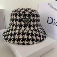 2023 NEW for♧ 2022 Pra Fall/Winter Houndstooth Bucket Hat