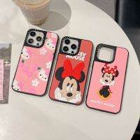 เคสการ์ตูนน่ารักลายมินนี่เม้าส์ Hello Kitty เคสโทรศัพท์สำหรับ iPhone 14ProMax 14Pro 14 14 14Plus เคสข้างหลังโทรศัพท์นิ่มกันกระแทกสำหรับ iPhone 13ProMax 13Pro 13เคสโทรศัพท์13เคสสำหรับ Apple 12ProMax 12Pro 12 11 XSMax XR X 8 7 Plus เคสห่อหุ้ม