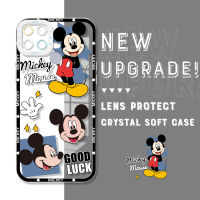 Casing Ponsel สำหรับ Realme C11 Realme C12 Realme C25 Realme Realme Narzo 20 Realme Narzo 30A การ์ตูนมิกกี้ของแท้กันกระแทกปลอกอ่อนคลุมทั้งหมดเคสมือถือใสป้องกันกล้อง