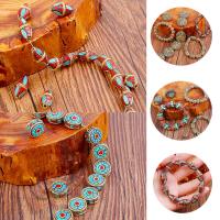 Hot 24Styles Retro Nepal Beads Handmade Red Coral Tibetan Bead Antique Golden For Jewelry Making DIY Bracelets 1Pc