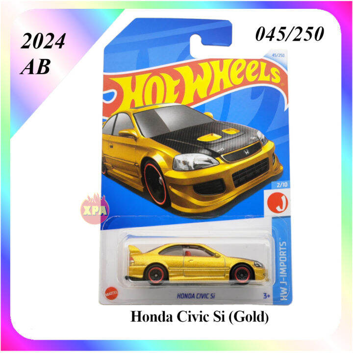 Hot Wheels Jdm Diecast Cars Honda Civic Si Gold 2024 Hw J Imports Series Xpa Hotwheels