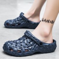 2023 New Mens Trend Outdoor Non-slip Hollow Breathable Durian Fashion Beach Slippers