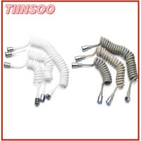 TIINSOO 1.5/2/3meter ขายร้อน ป้องกันห่อ ยืดหยุ่น รูปแบบสายโทรศัพท์ โถสุขภัณฑ์ สายฝักบัวสปริง ประปา Bath Sprayer เชื่อมต่อท่อ