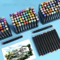 24/36/48/60 Colores Markers Brush Pens Set Painting Sketching Drawing Highlighter School Art Supplies For Artist Stationery