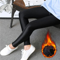 Leggings ฤดูหนาวสำหรับผู้หญิงที่อบอุ่น Leggins กำมะหยี่ถุงน่องเอวสูงความร้อนถุงน่องยืดกางเกง