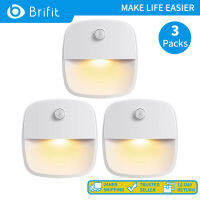 Brifit (เวอร์ชั่นอัพเกรด) ไฟเซนเซอร์จับการเคลื่อนไหว, ไฟกลางคืน LED ไร้สายที่ใช้แบตเตอรี่, ไฟติดผนัง, ไฟตู้เสื้อผ้า, ไฟปลอดภัยสำหรับบันได, โถงทางเดิน, ห้องน้ำ, ห้องครัว, ตู้