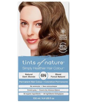 Tints of Nature 6N Natural Dark Blonde - Permanent Hair Colour น้ำยาย้อมผมออร์แกนิค สีบลอนด์เข้ม (130ml) Organic Pavilion