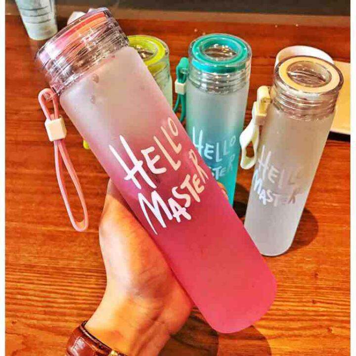 Hello Master protable frosted glass gradient Bottle/tumbler cup | Lazada PH