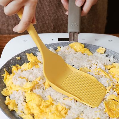 ▤♝□ Non-stick Spatula Household Fried Rice Cooking High Temperature Resistant Stir-fry Spoon Long Handle Anti-ironing Rice Spatula