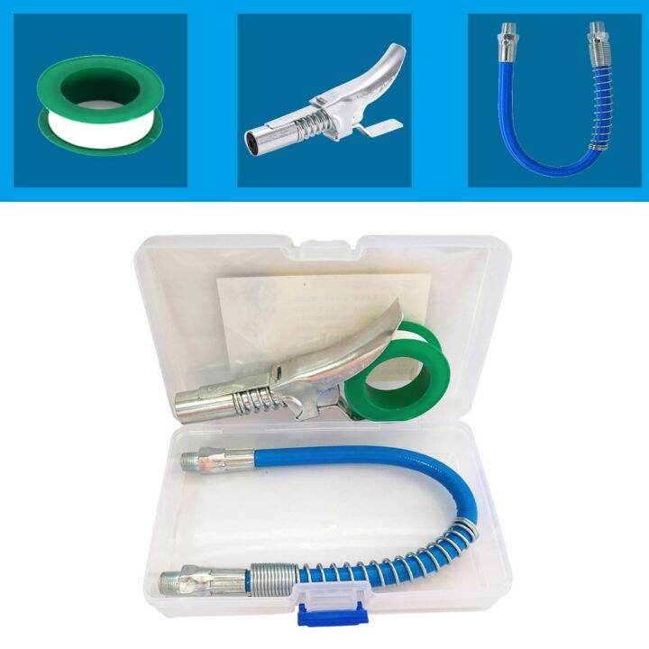 High Pressure Grease Coupler Locks Hose Kit 10000PSI Grease Gun Adapter