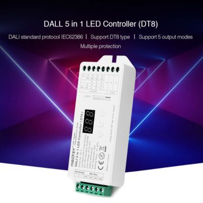 Miนักมวย DT8 DL-X 5ใน1ตัวควบคุมไฟ LED สีเดียว/บู๊ท/RGB/RGB + CJ ไฟ Led อัจฉริยะสำหรับไฟ LED DC12V ~ 24V