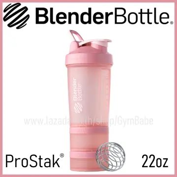 Blender Bottle ProStak 22 oz. Shaker with Loop Top - Clear/Pink 