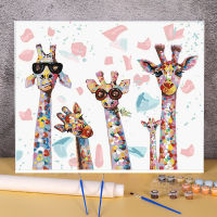 Animal Giraffe Painting By Numbers Package Acrylic Paints 40*50 Boards By Numbers Home Decoration Children Handiwork