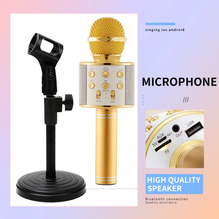 Microphone WS858 Karaoke KTV Wireless Bluetooth Handheld Microphone Mic