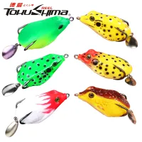 1pcs Floating Frog Lures Fishing Lures with Double Sharp Hooks Baits Simulation Frog Snakehead Killer Lures