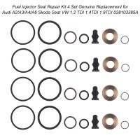 Fuel Injector Seal Repair Kit 4 Set Genuine Replacement for Audi A2 A3 A4 A6 Skoda Seat VW 1.4 1.9 2.0TDI 1417010997