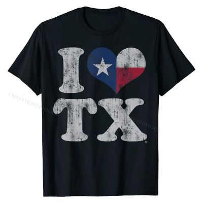 Retro Grunge I Love Texas TX Flag T Shirt Men Women Kids T-Shirt Slim Fit T Shirt Dominant Cotton Men Tops Shirt Normal
