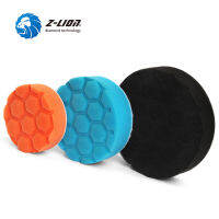 【cw】Z-LION 4 Pcs 3" 4" 5" Car Sponge Polishing Pad Kit With Backing Pad 516"-24 Thread Buffing Waxing Pad For Car Polisher Buffing